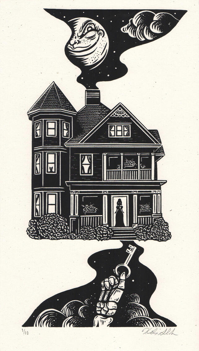 House of Lost Love, 2020, screenprint