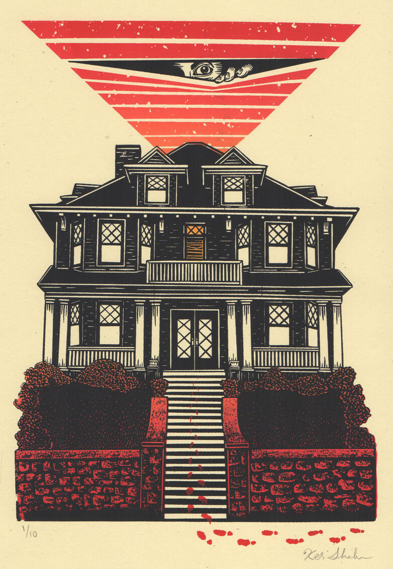 House of Paranoia, 2020, screenprint