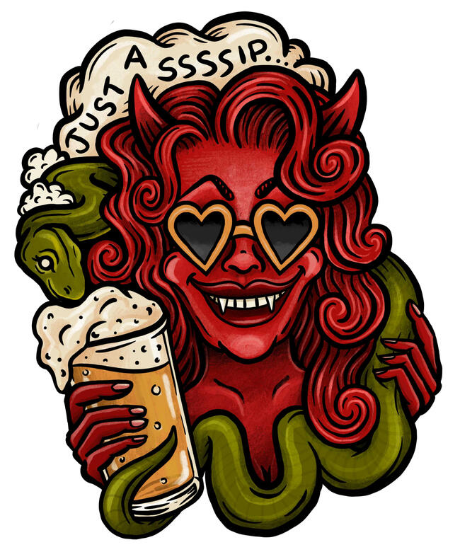 "Just a Sip" design for apparel